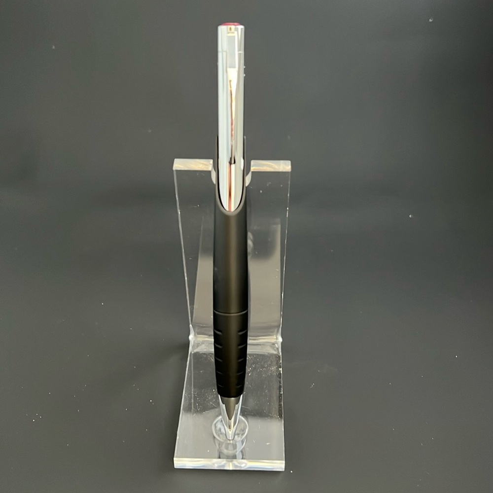 Rotring Initial Black & Silver Ballpoint Pen-Blue Ink